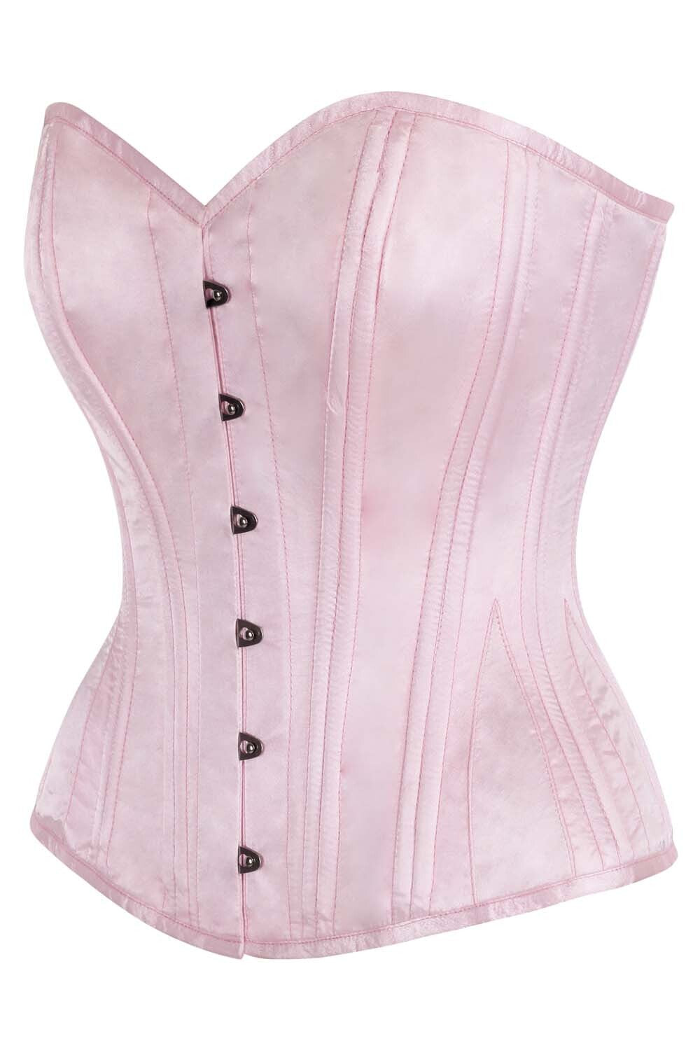 Jewelyn Blush Pink Satin Overbust Corset
