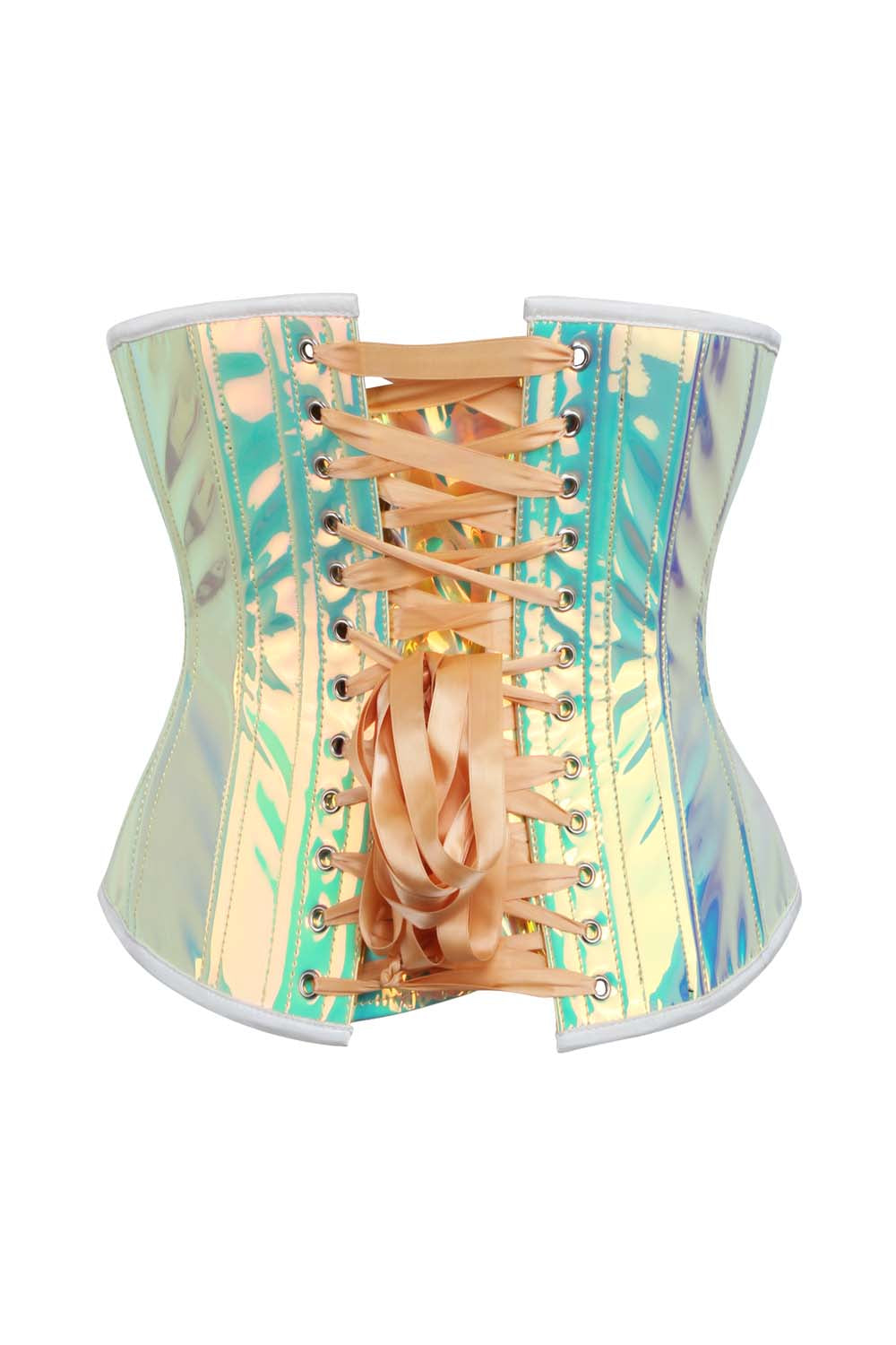 Iridescent Turquoise Hetty Underbust Corset