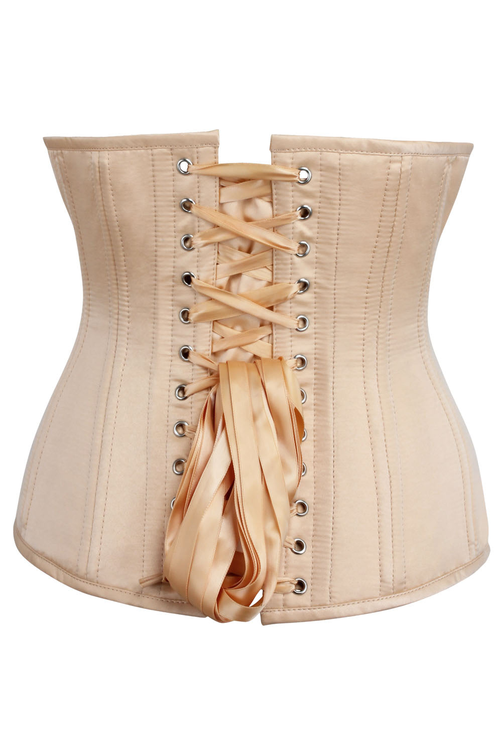Nude Satin Brianna Waist Training Underbust Corset