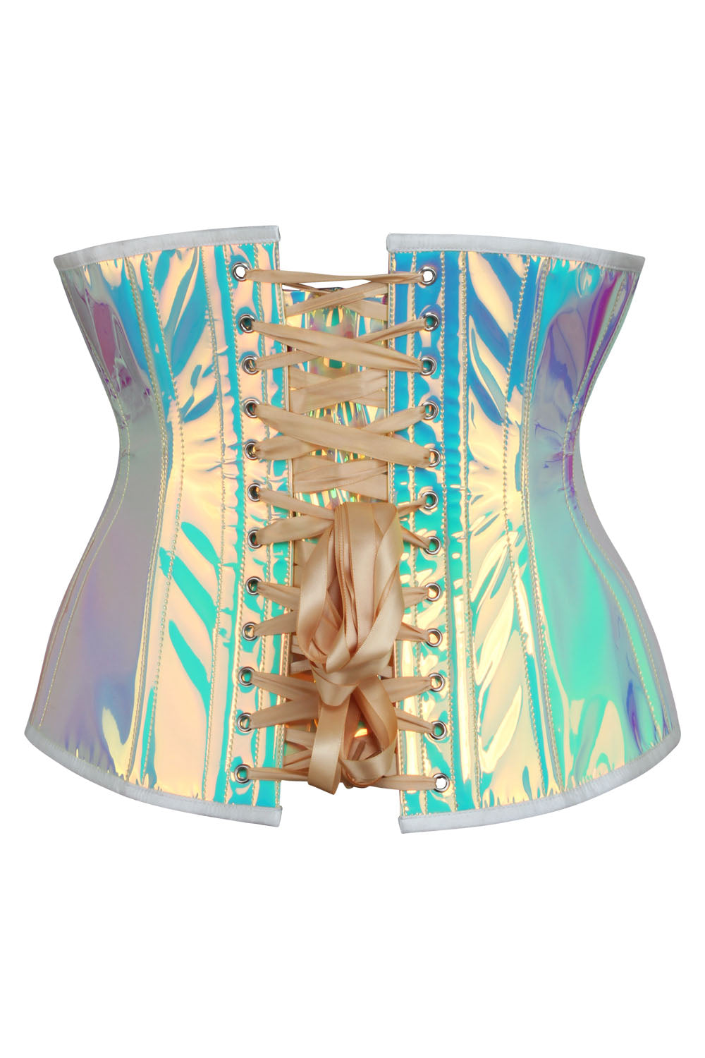 Rainbow Holographic Jolissa Underbust Corset