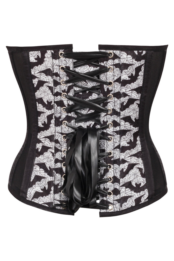 Black &amp; White Haeley Overbust Corset