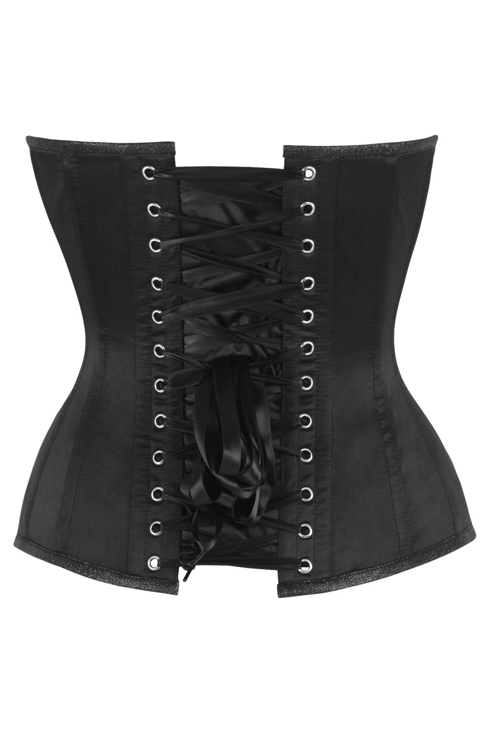 Jenalynn Black Satin with Glitter Overbust Corset