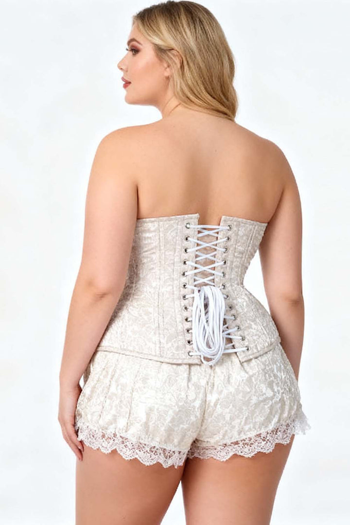 Dannee Ivory Brocade Underbust Waist Training Corset