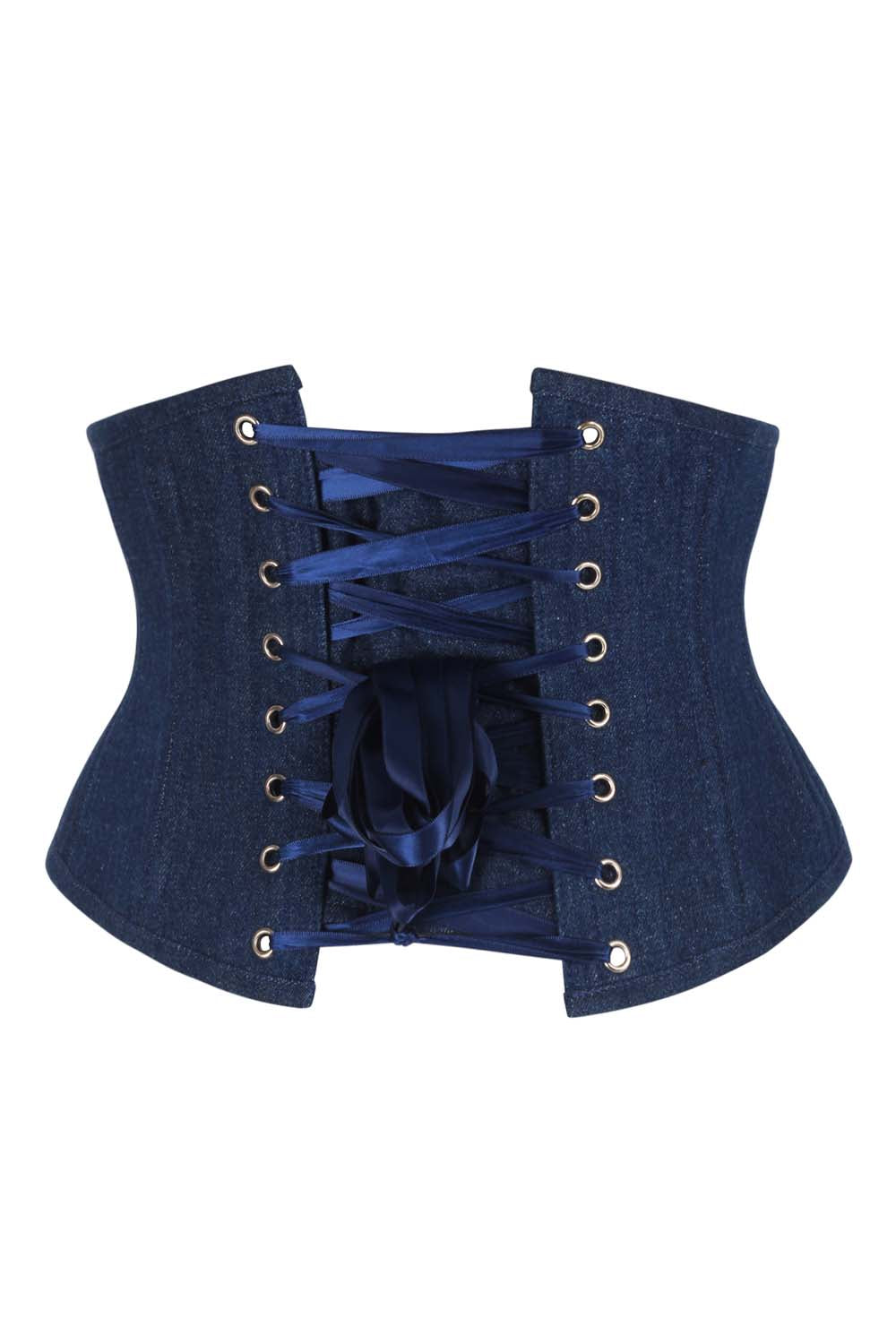 Midnight Blue Brianna Waist Training Denim Corset