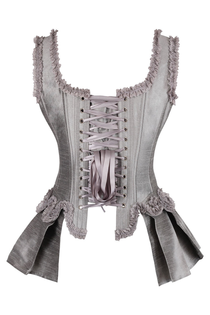 Silver Terrin Overbust Corset with Shoulder Straps