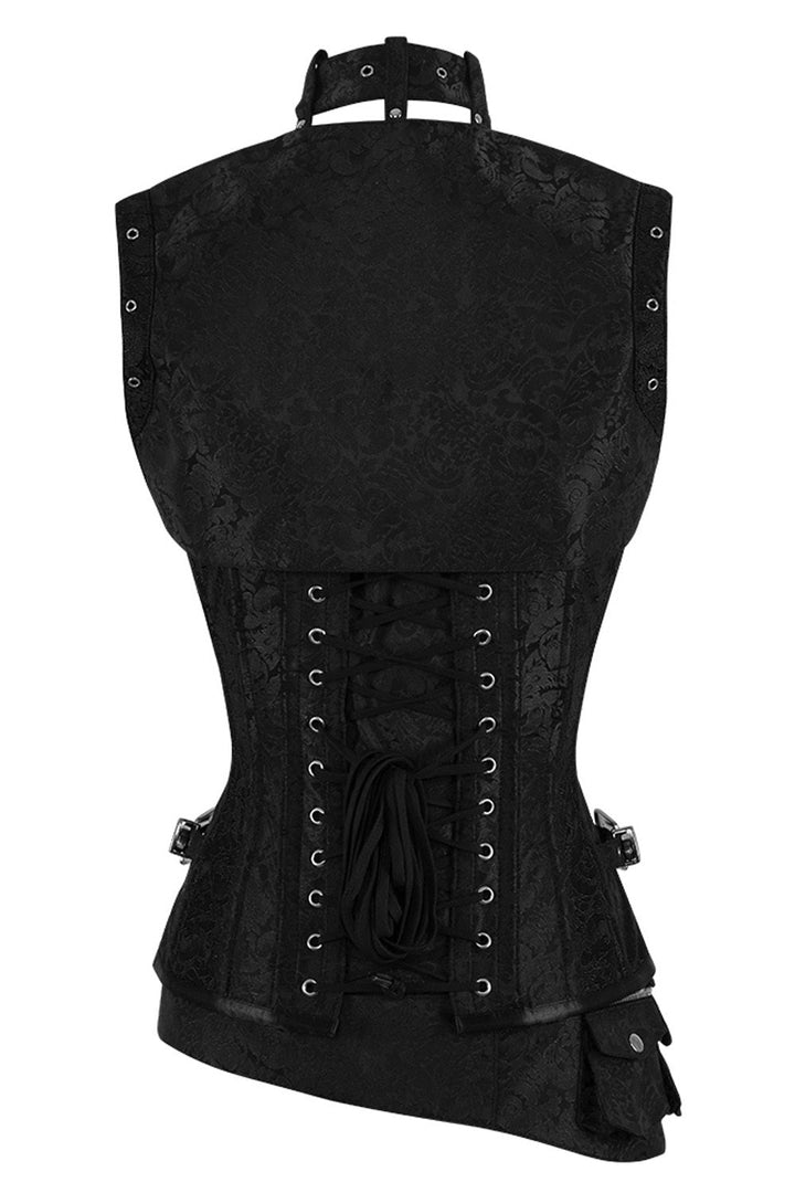 Midnight Black Selene Overbust Corset
