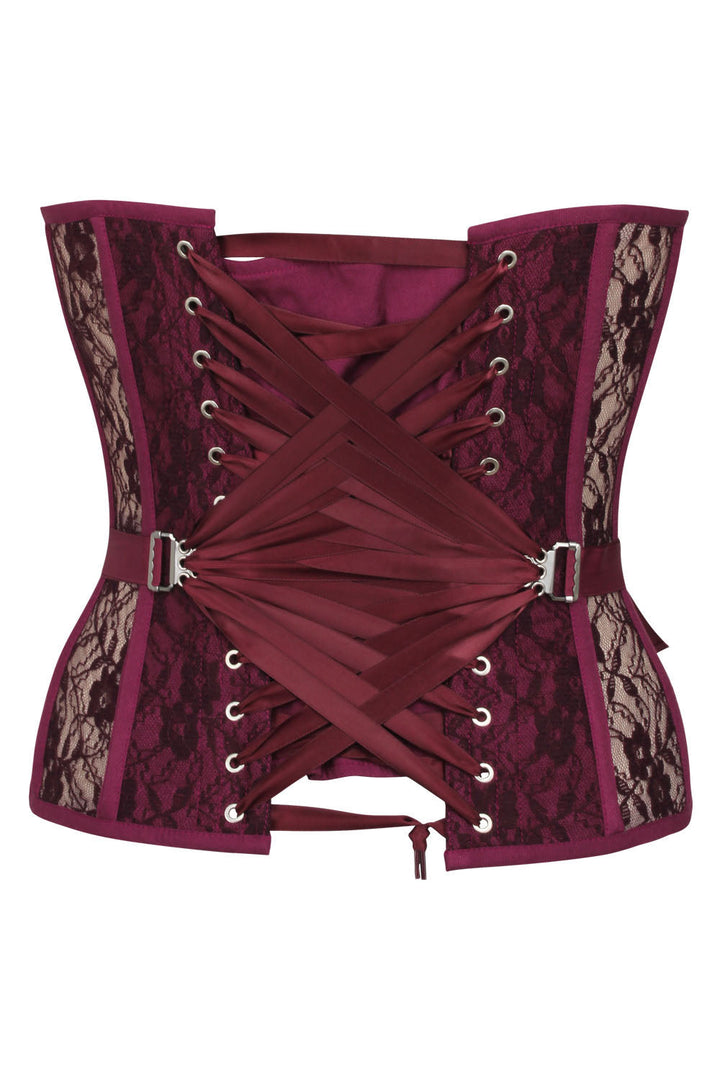 Crushed Violets Hadlea Overbust Corset with Fan Lacing