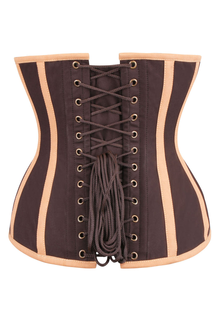 Brown Jolissa Single Layer Longline Underbust Corset