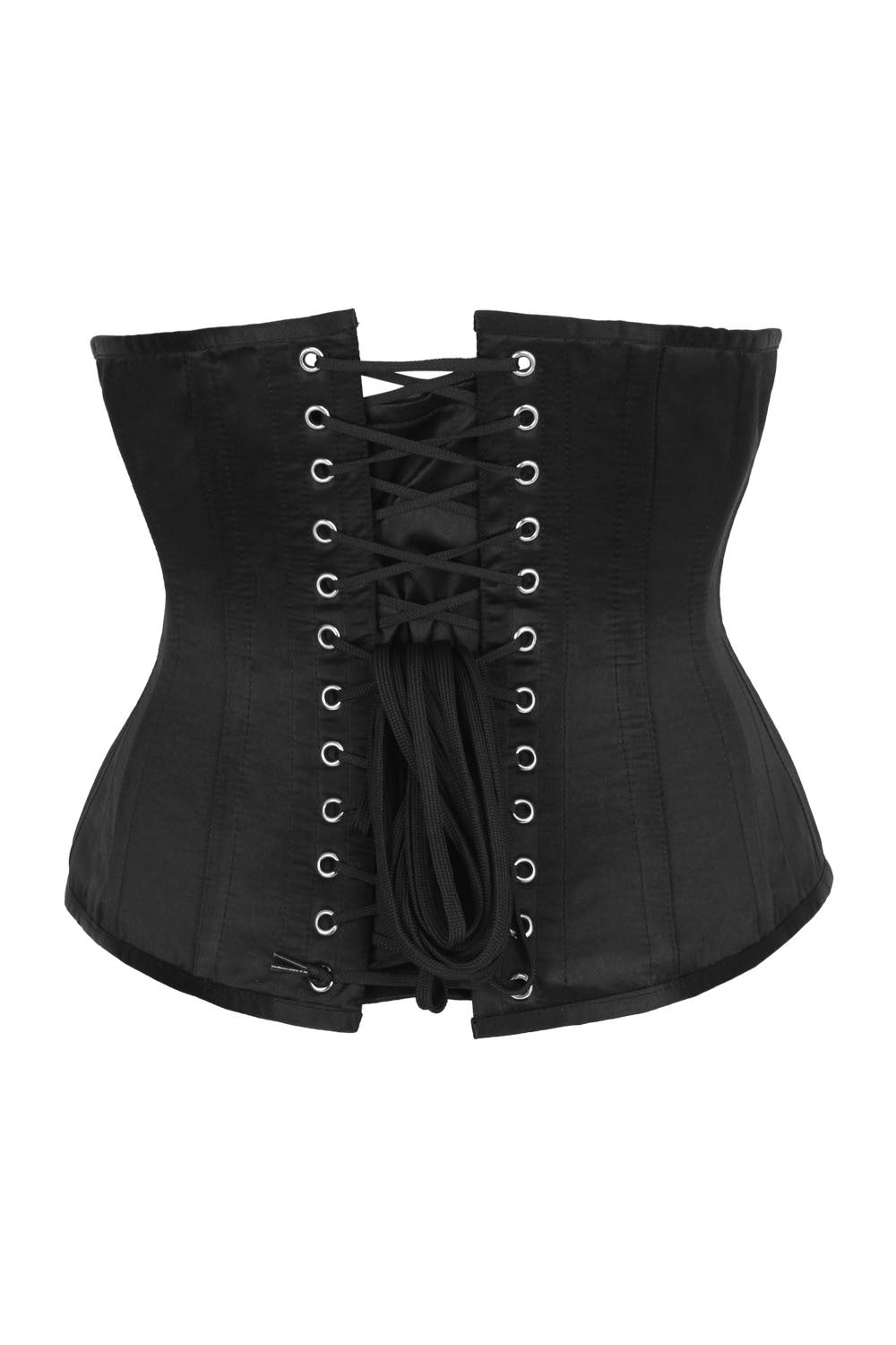 Midnight Black Satin Dannee Underbust Corset