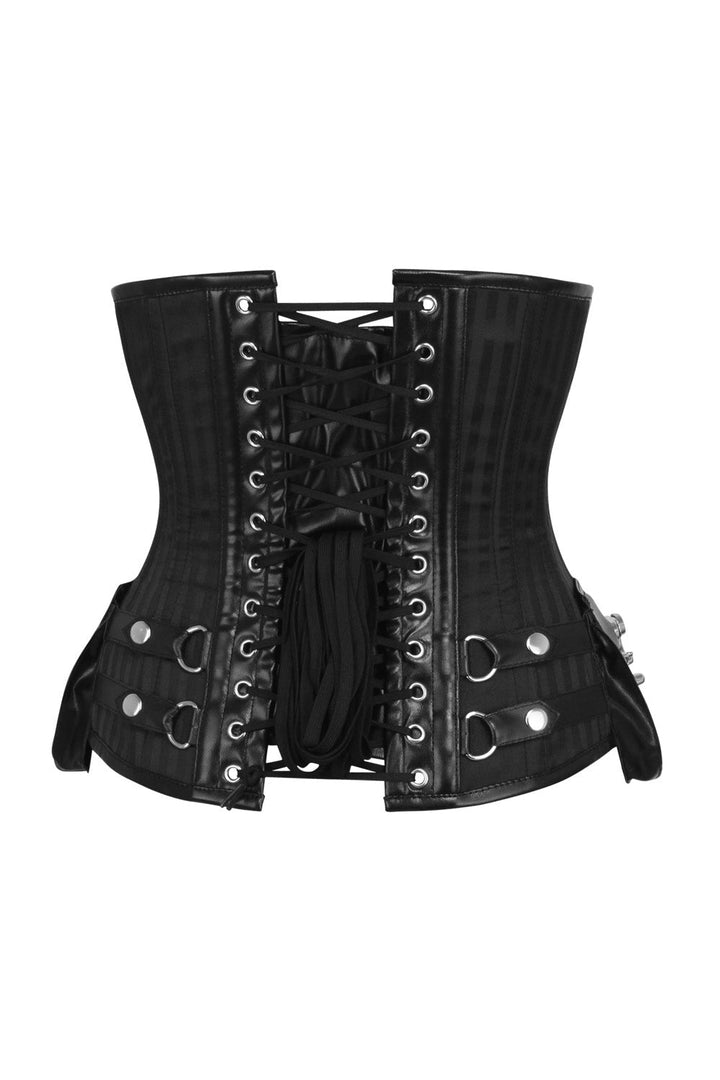 Midnight Black Jodean Steampunk Underbust Corset