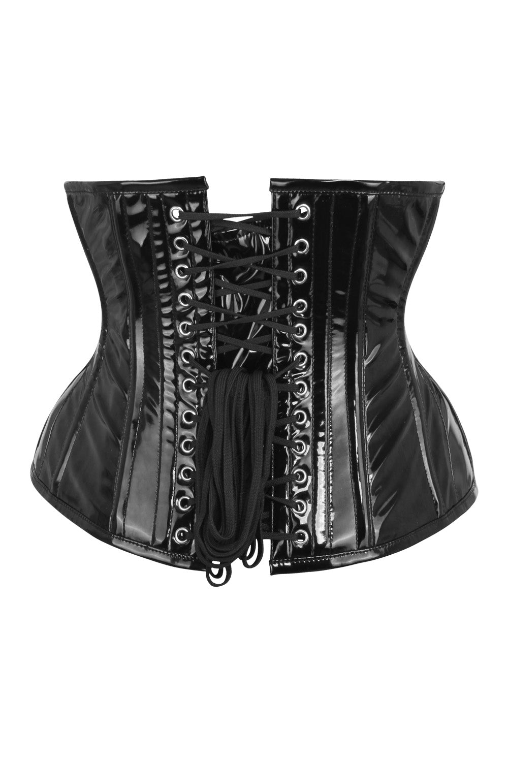 Midnight Black PVC Shanedra Underbust Corset
