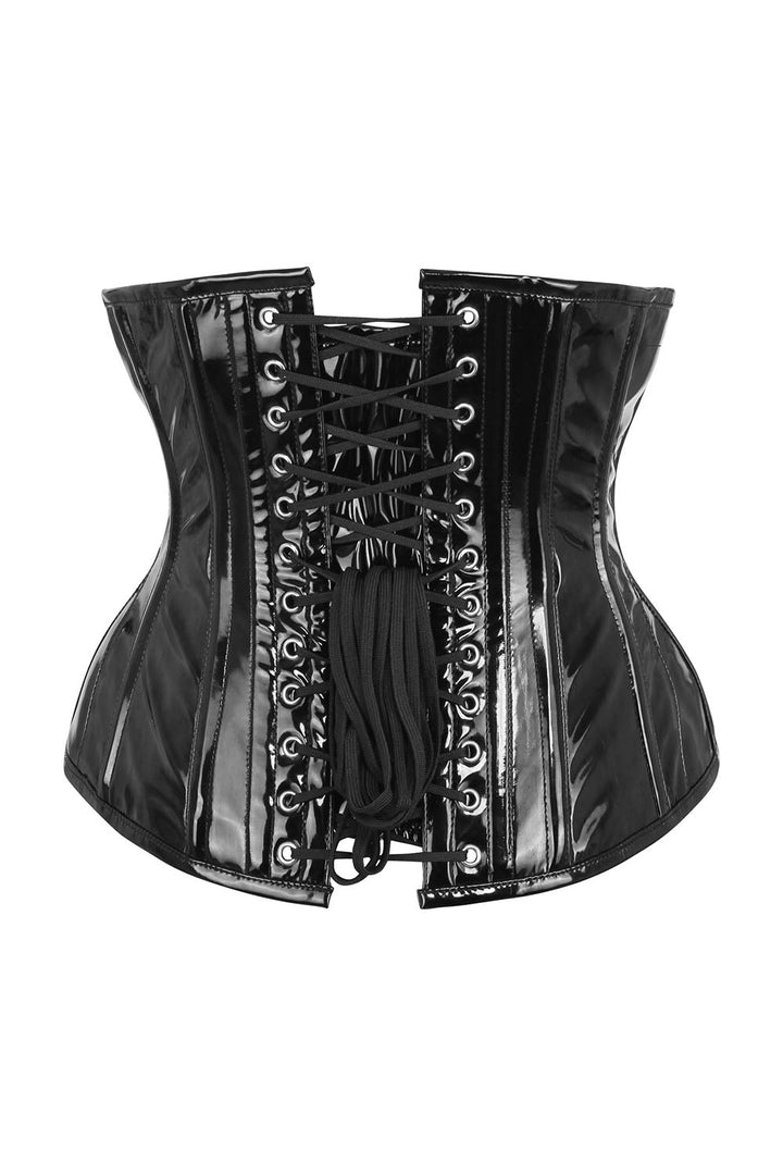 Black PVC Dannee Underbust Corset