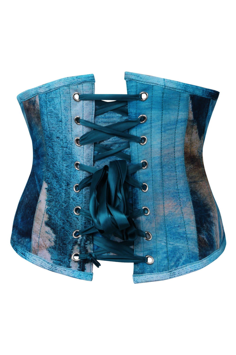 Ocean Mist Delinda Digital Printed Underbust Corset