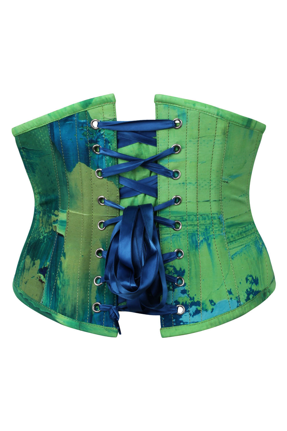 Emerald Ocean Delinda Digital Printed Underbust Corset