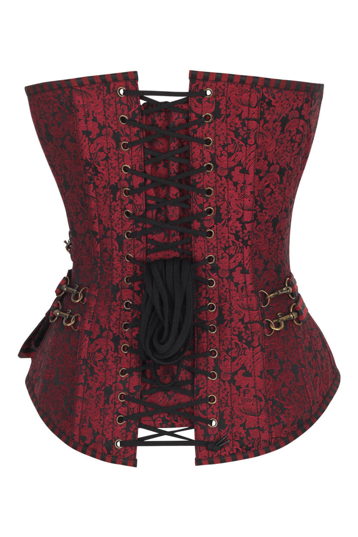 Crimson Baroque Cheray Overbust Corset with Shrug