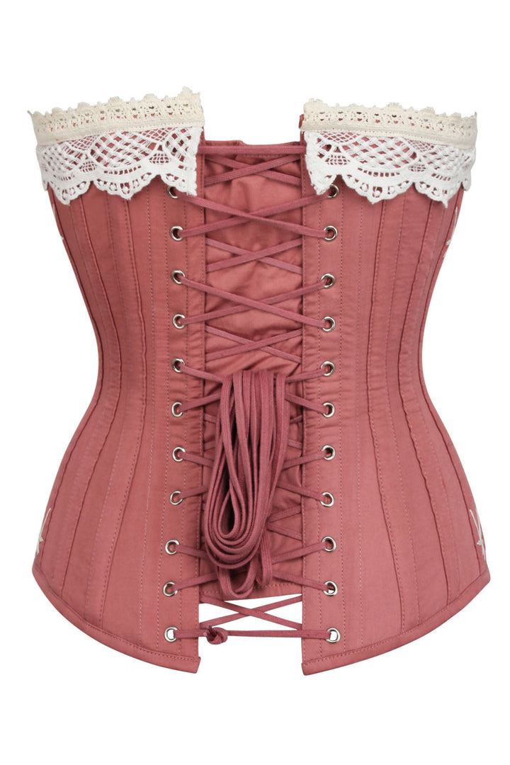 Dusk Rose Jisela Overbust Cotton Mesh Corset