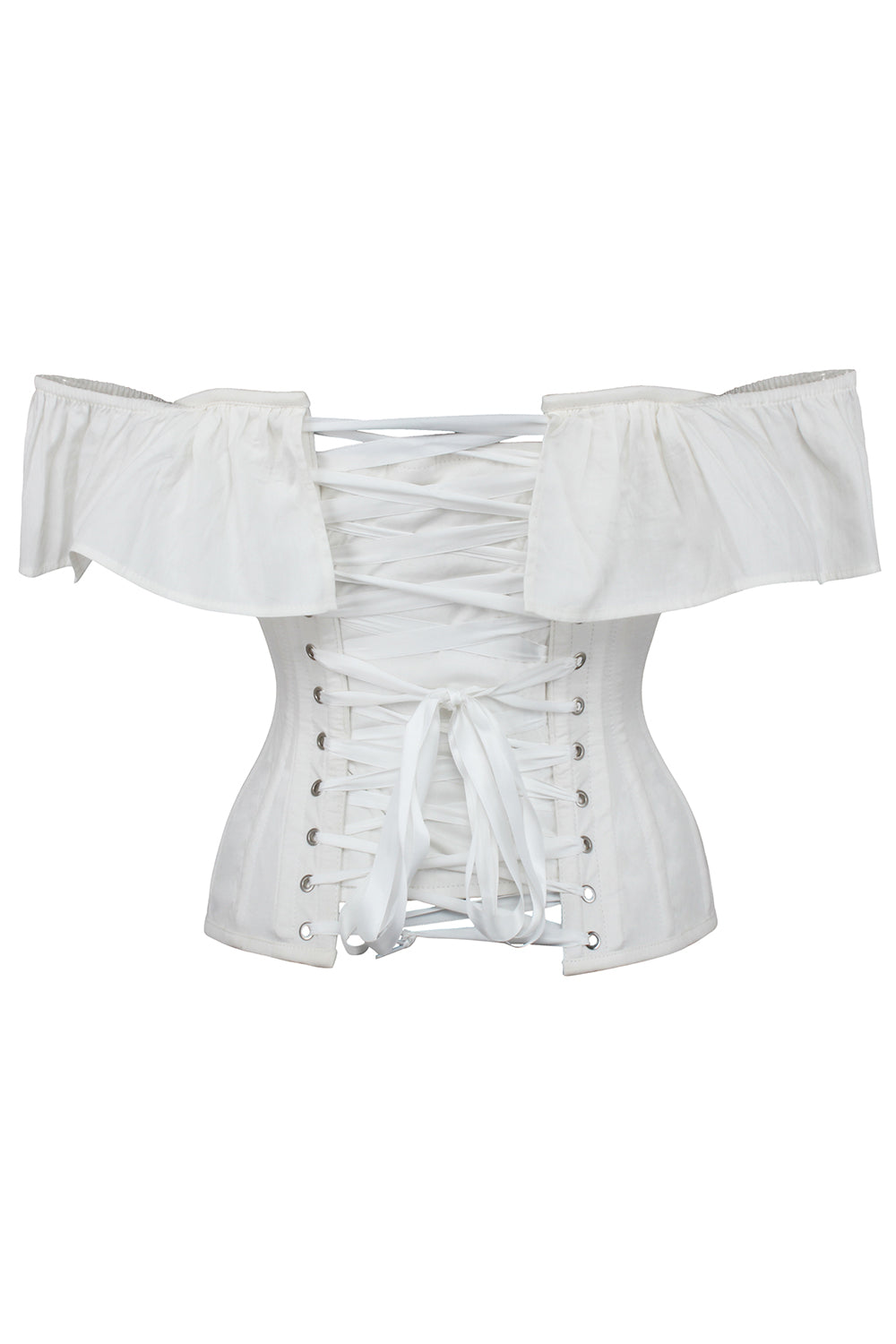 Snow White Joyleen Overbust Off Shoulder Cotton Corset