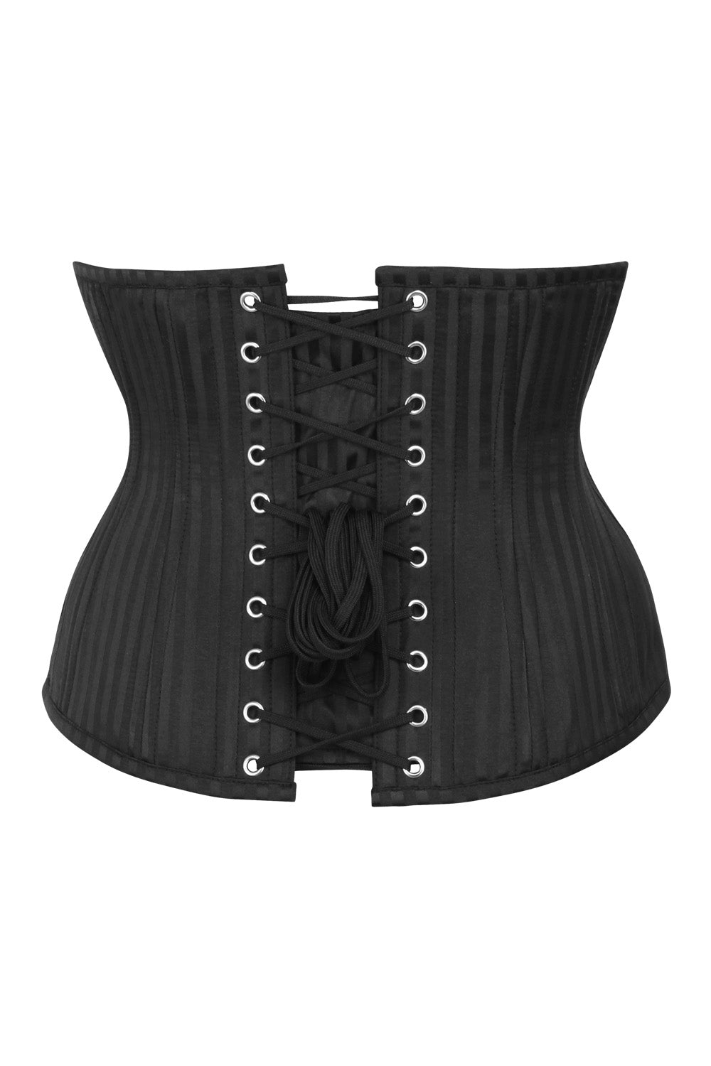 Black Striped Brocade Shanedra Waist Training Corset