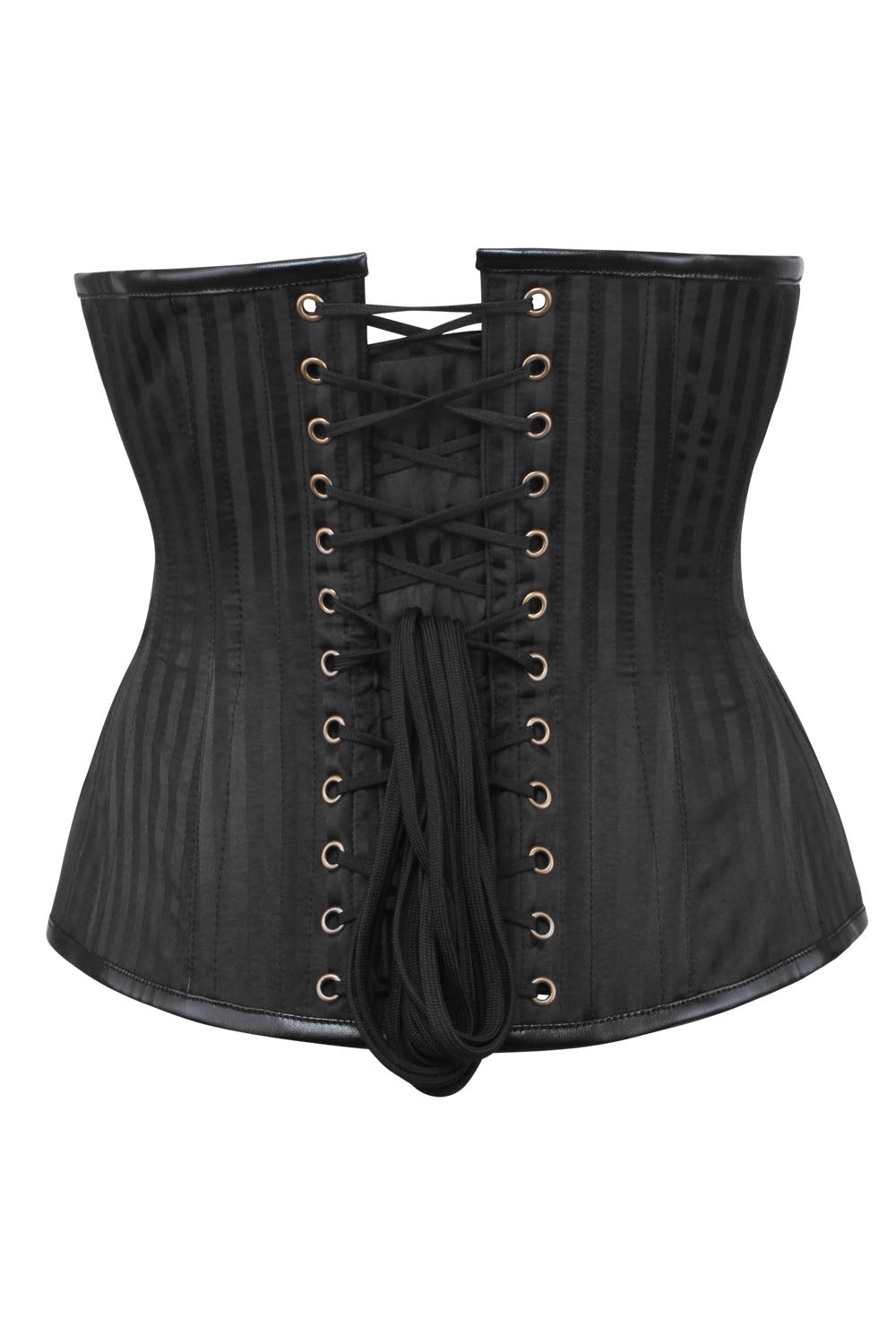 Midnight Black Dannee Underbust Embroidered Corset