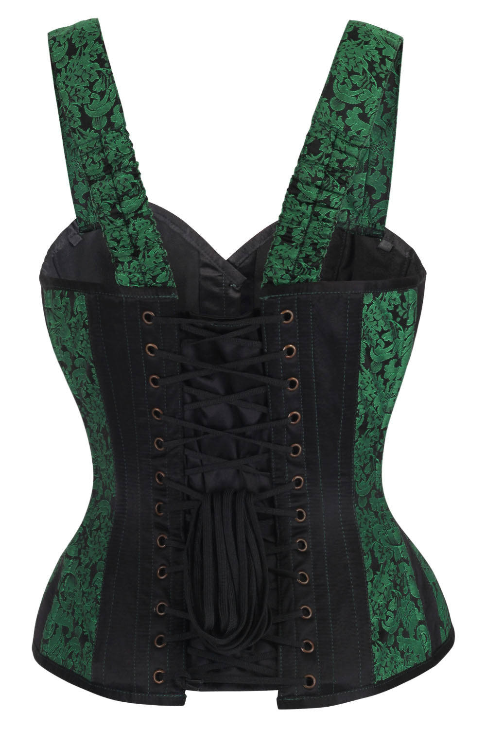 Emerald Green Gothic Corset with Shoulder Straps