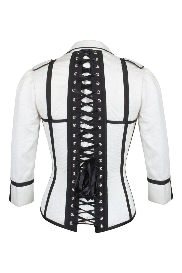 Ivory Tandra Steampunk Double Breasted Corset Jacket