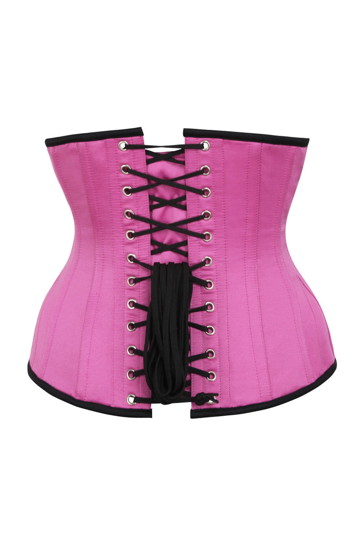 Fuchsia Dannee Underbust Satin Corset