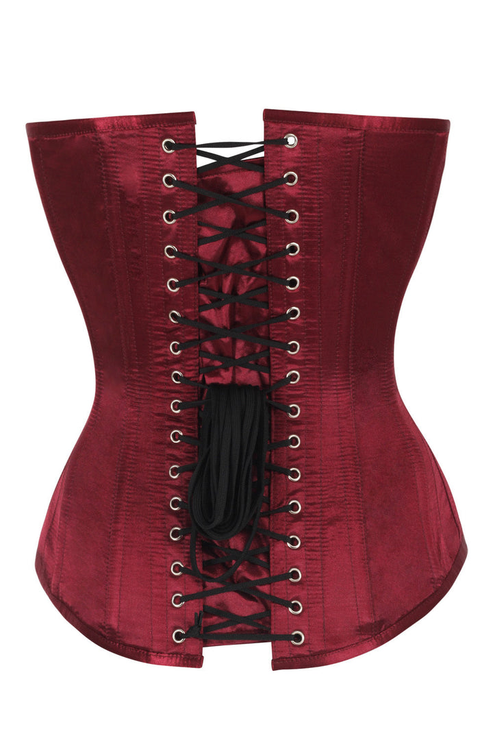 Burgundy Cheray Overbust Steel Boned Corset