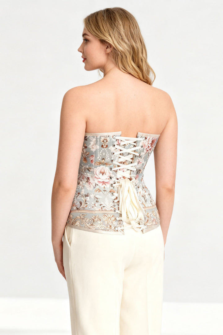 Evelynne Sage Floral Overbust Corset