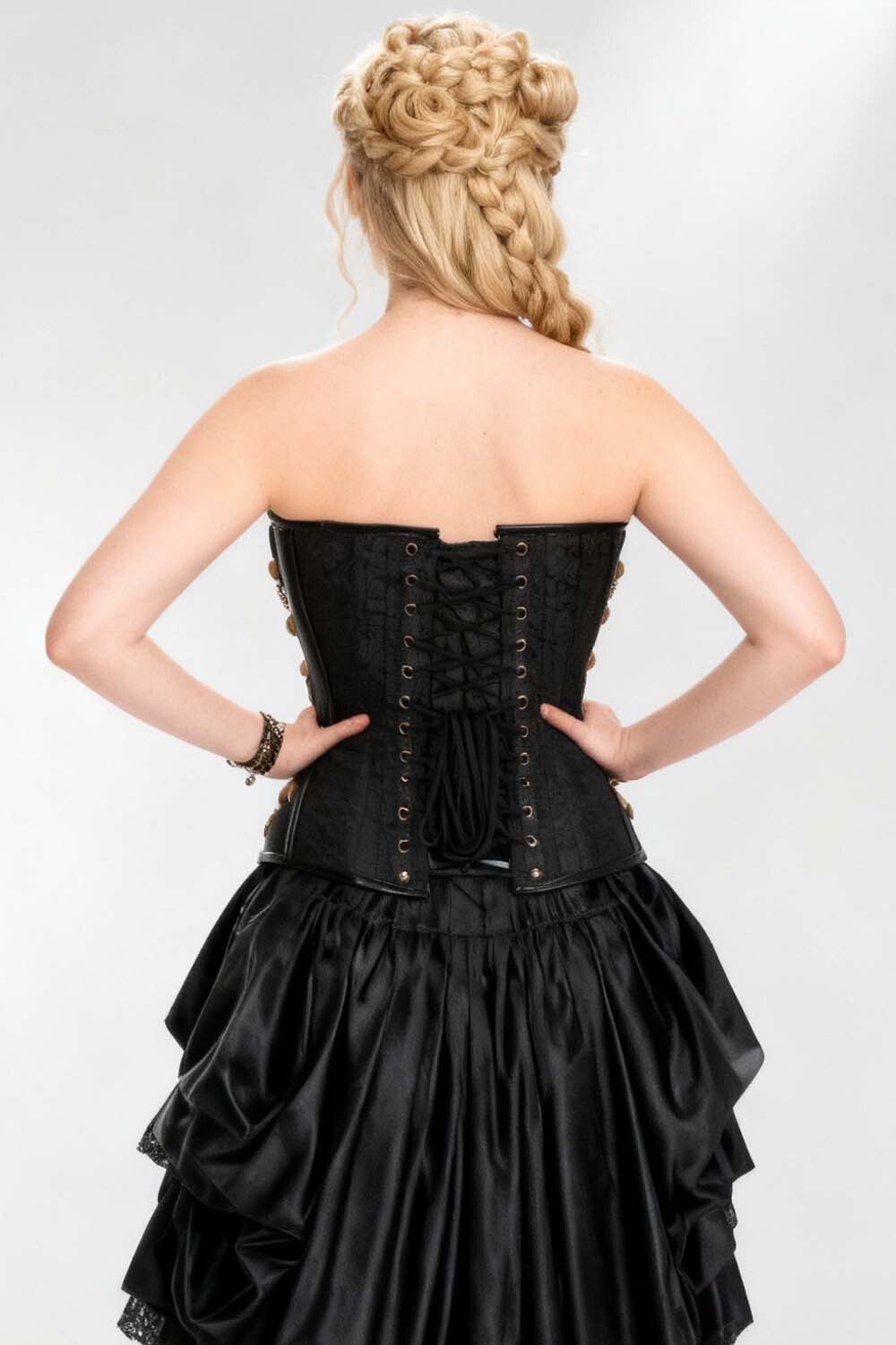 Jewelyn Black Steampunk Overbust Corset