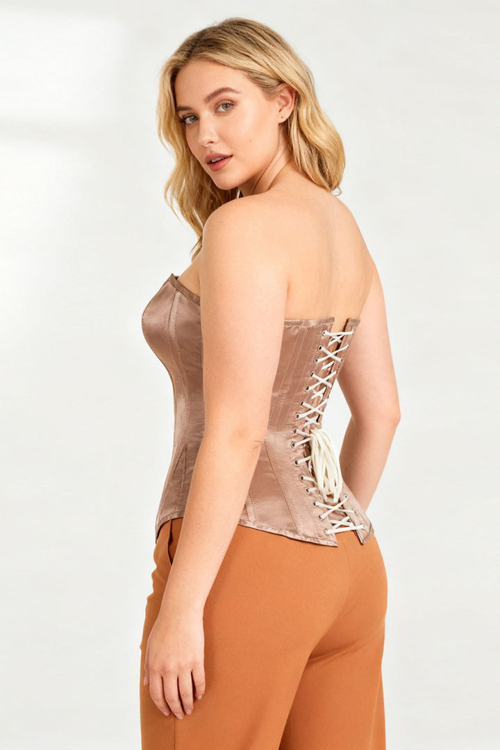 Champagne Cheray Steel Boned Overbust Corset