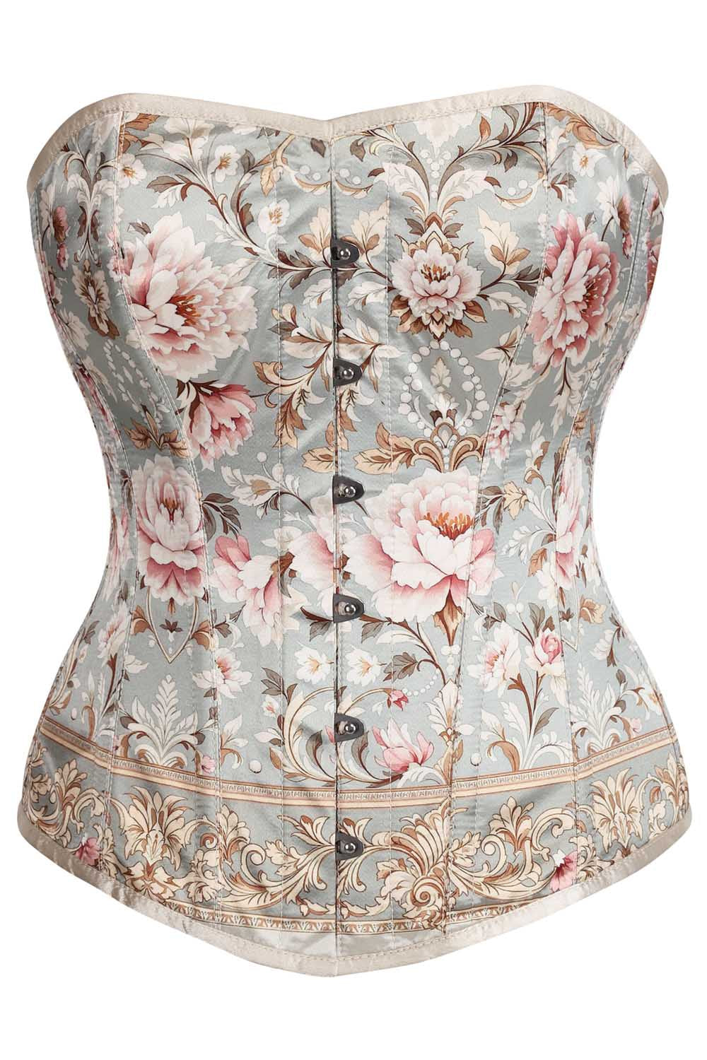 Evelynne Sage Floral Overbust Corset
