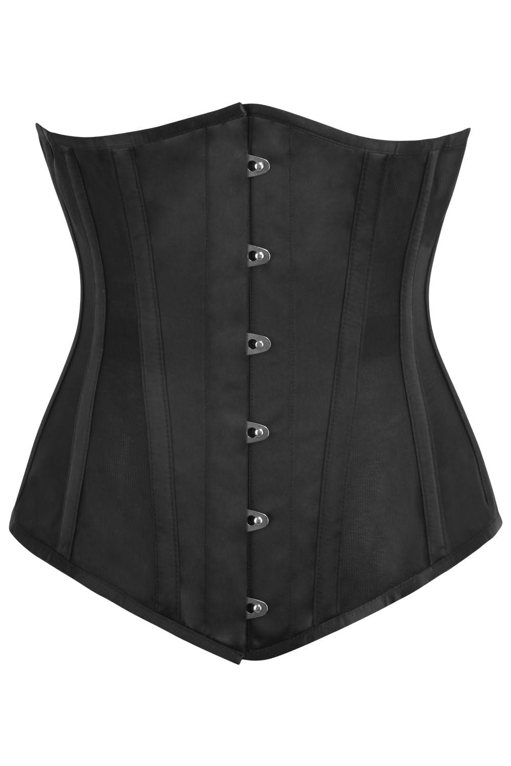 Jolissa Black Satin Longline Underbust Corset