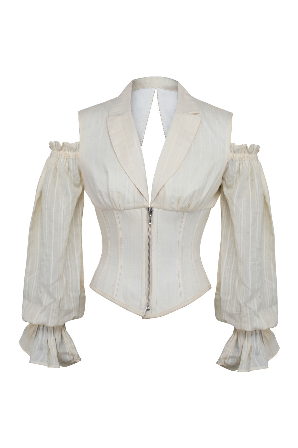 Ivory Ivy Cold Shoulder Underbust Cotton Corset