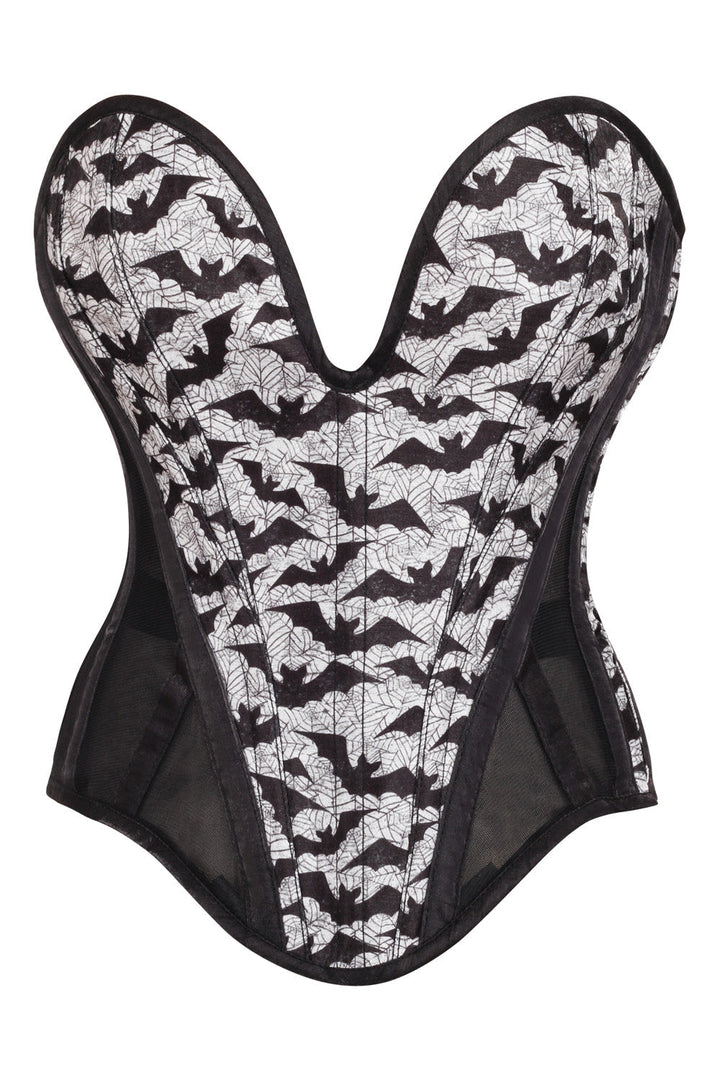 Black &amp; White Haeley Overbust Corset