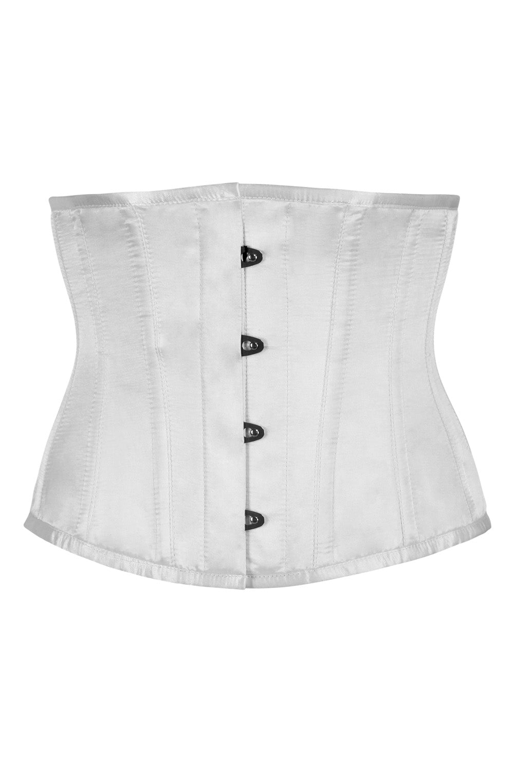 Anslea White Satin Underbust Steel Boned Corset