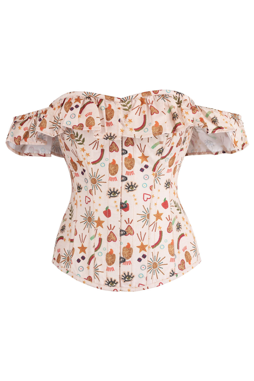 Beige Botanical Dawnn Overbust Corset