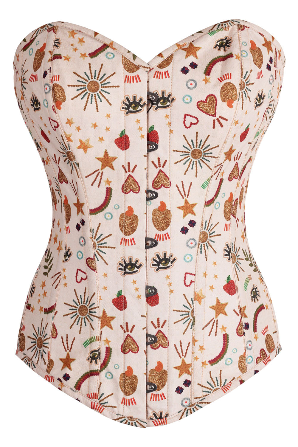 Beige Valerie Botanical Overbust Corset