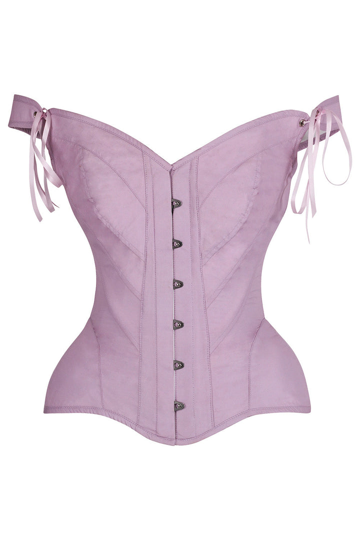 Dawn Pink Holliann Off Shoulder Overbust Corset