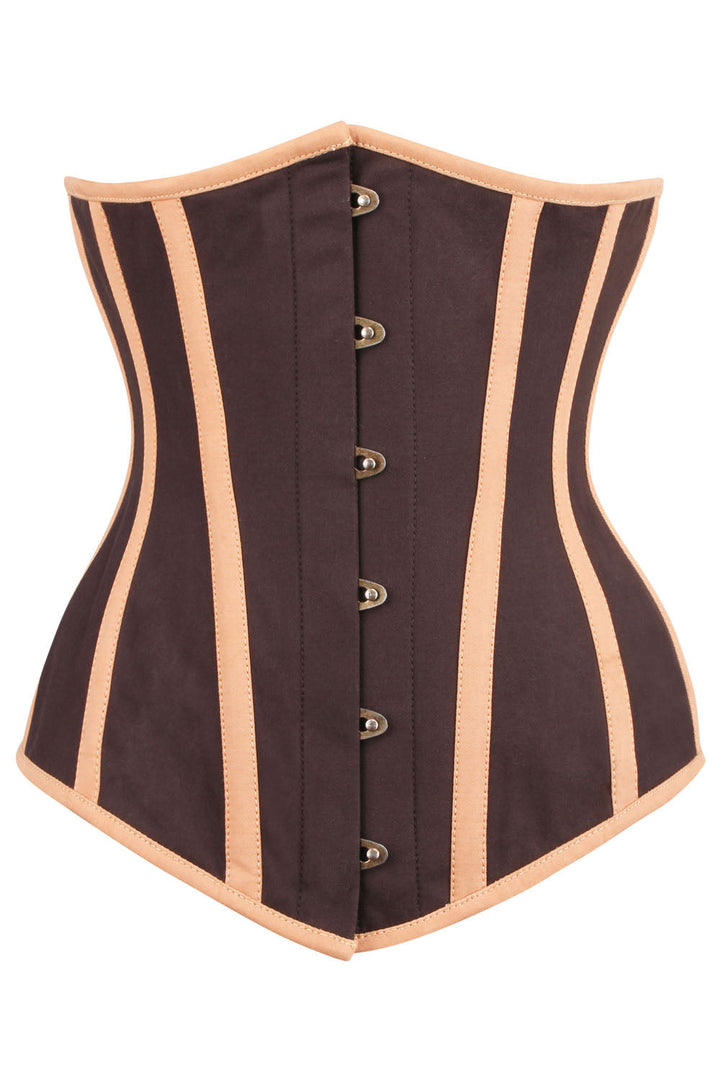 Brown Jolissa Single Layer Longline Underbust Corset