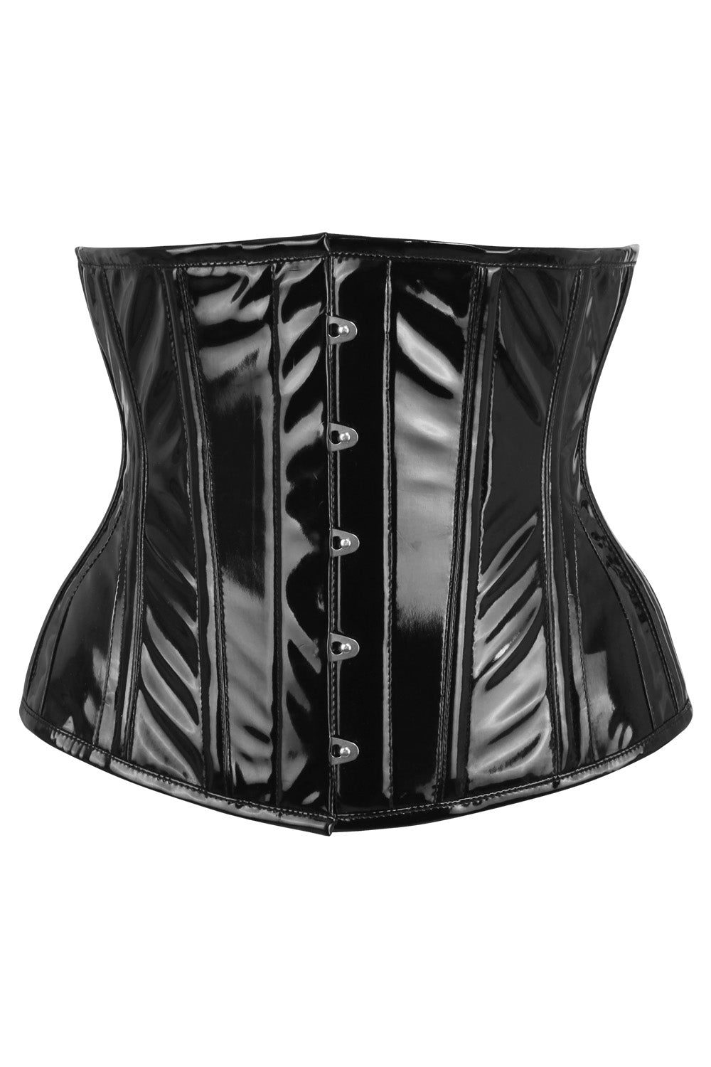 Midnight Black PVC Shanedra Underbust Corset