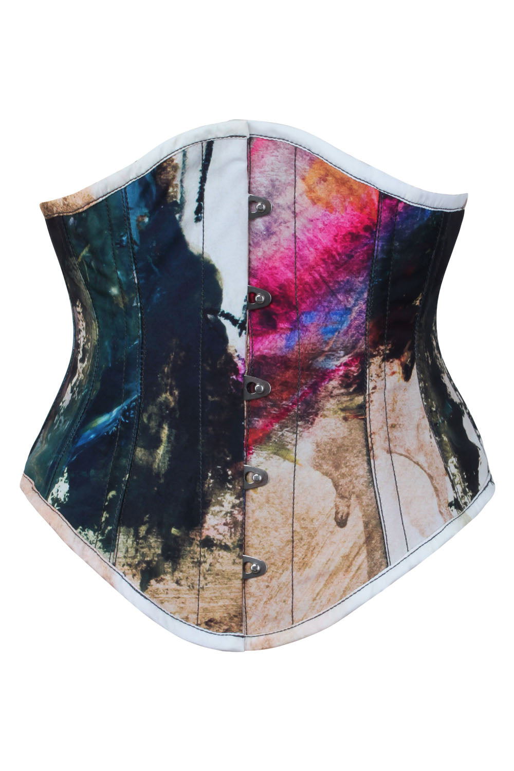 Cosmic Watercolor Abstract Underbust Corset