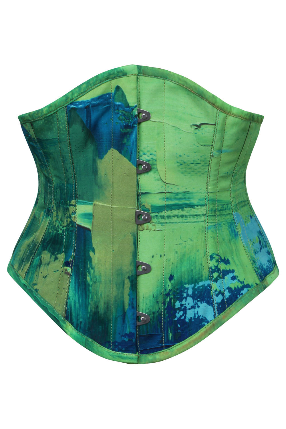 Emerald Ocean Delinda Digital Printed Underbust Corset