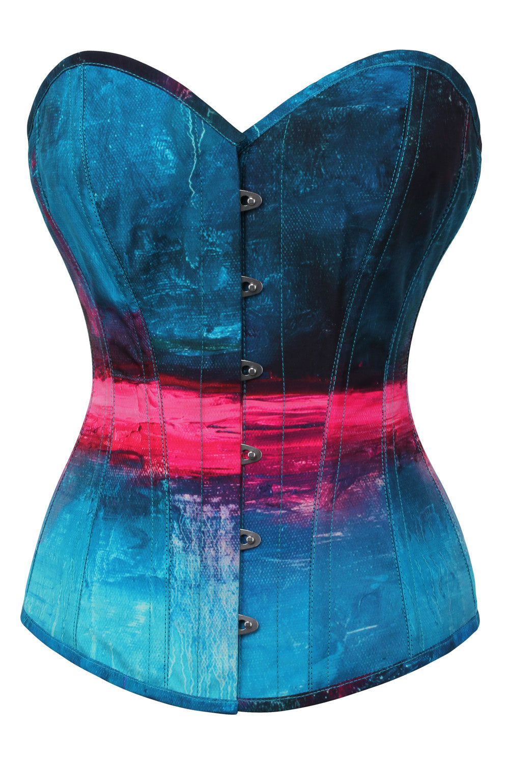 Ocean Aurora Laquita Digital Print Overbust Corset