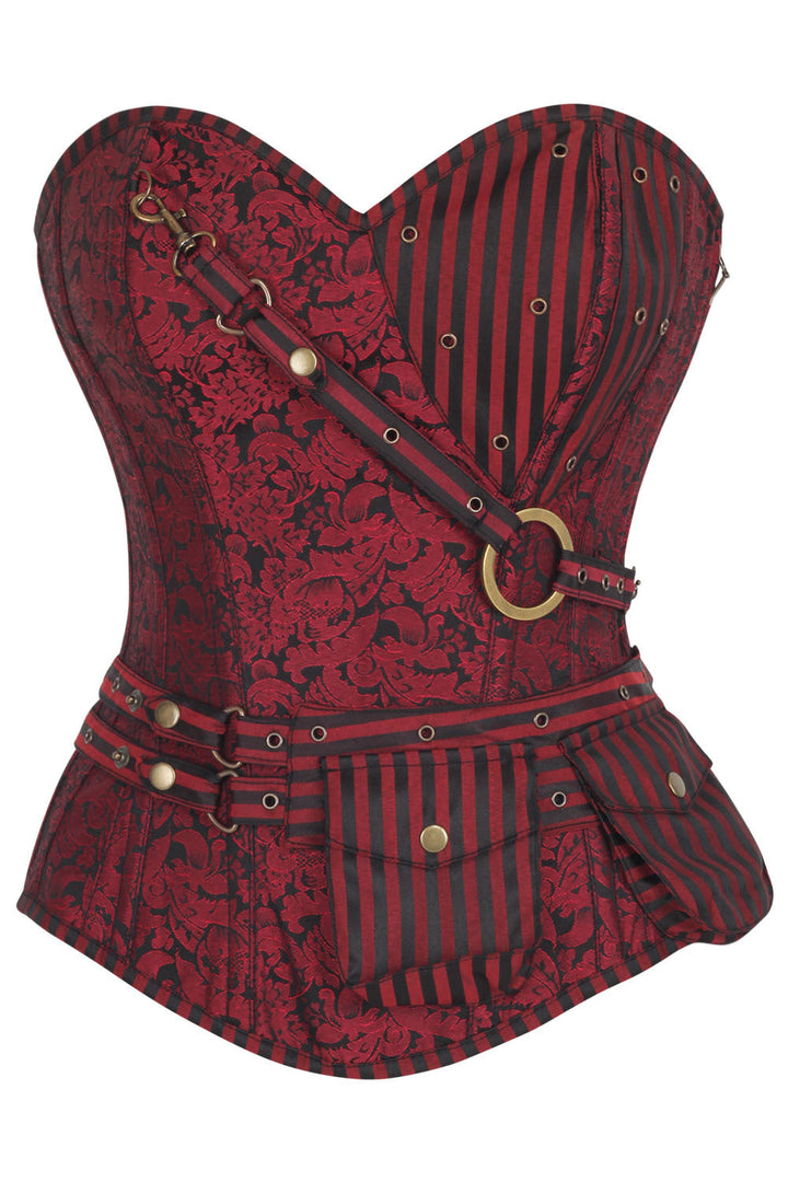 Crimson Baroque Cheray Overbust Corset with Shrug