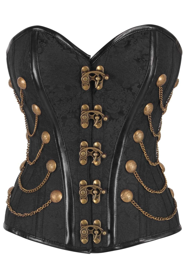 Jewelyn Black Steampunk Overbust Corset