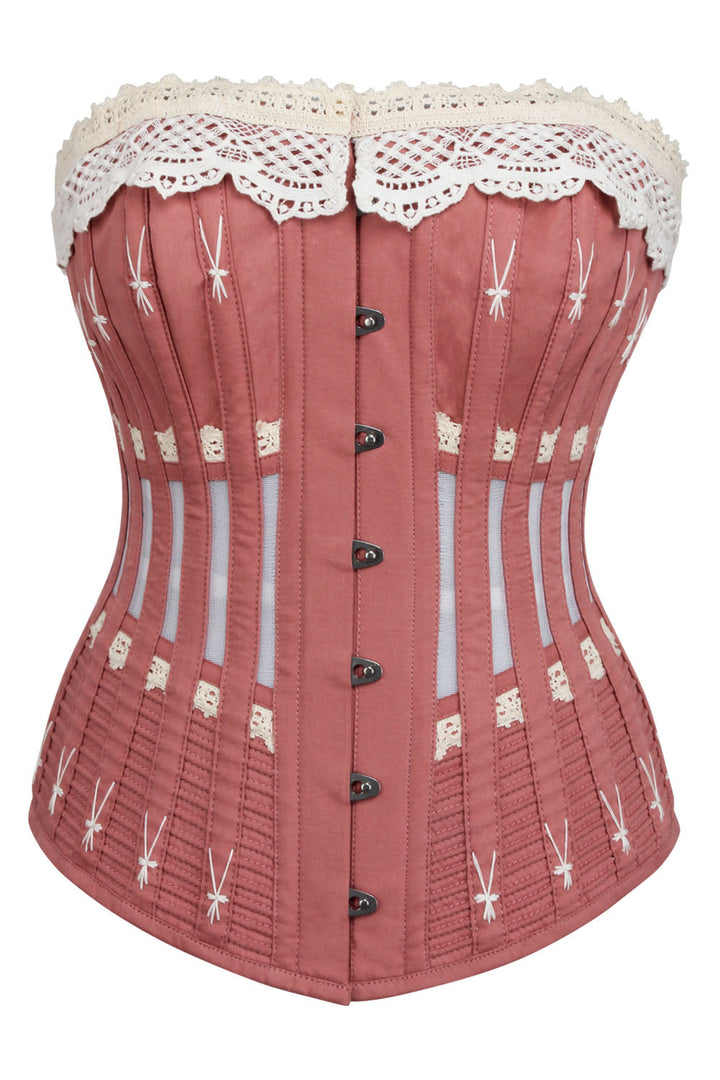Dusk Rose Jisela Overbust Cotton Mesh Corset