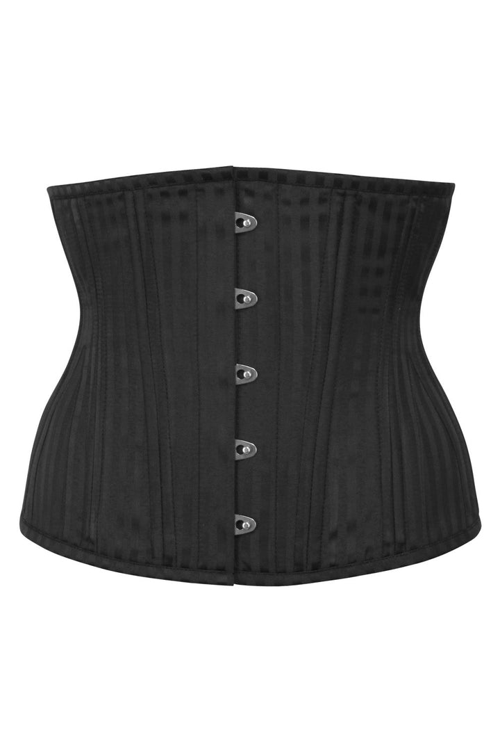 Black Striped Brocade Shanedra Waist Training Corset