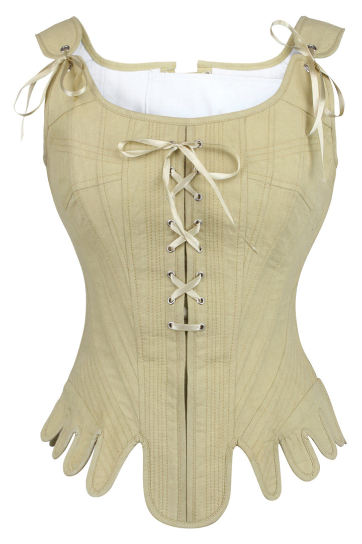 Mustard Janille Historically Inspired Overbust Corset