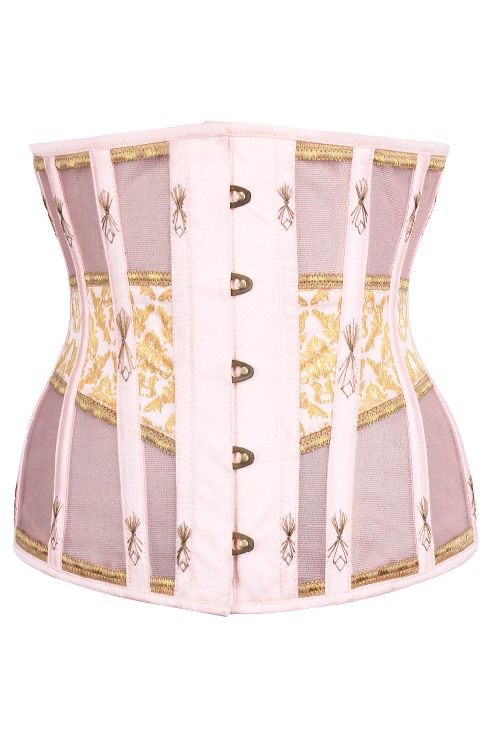 Blush Pink Lateisha Underbust Steel Boned Corset