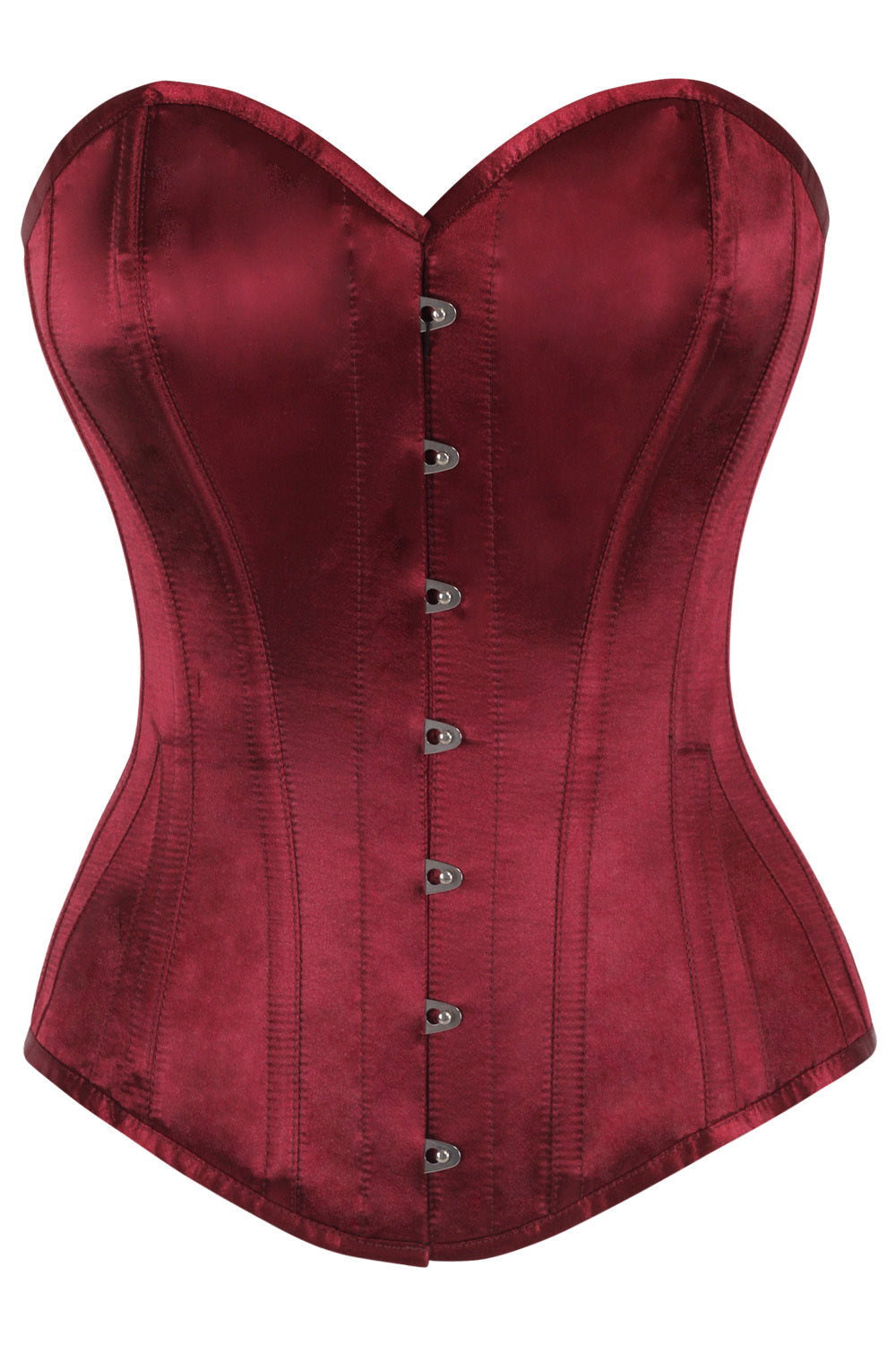 Burgundy Cheray Overbust Steel Boned Corset
